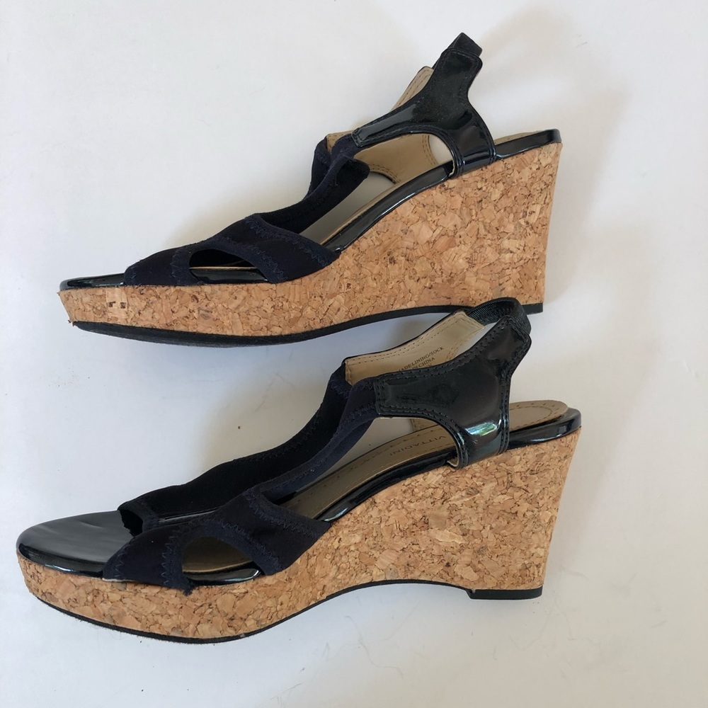 Adrienne Vittadini Cork Wedge Sandals - Picture 1 of 4